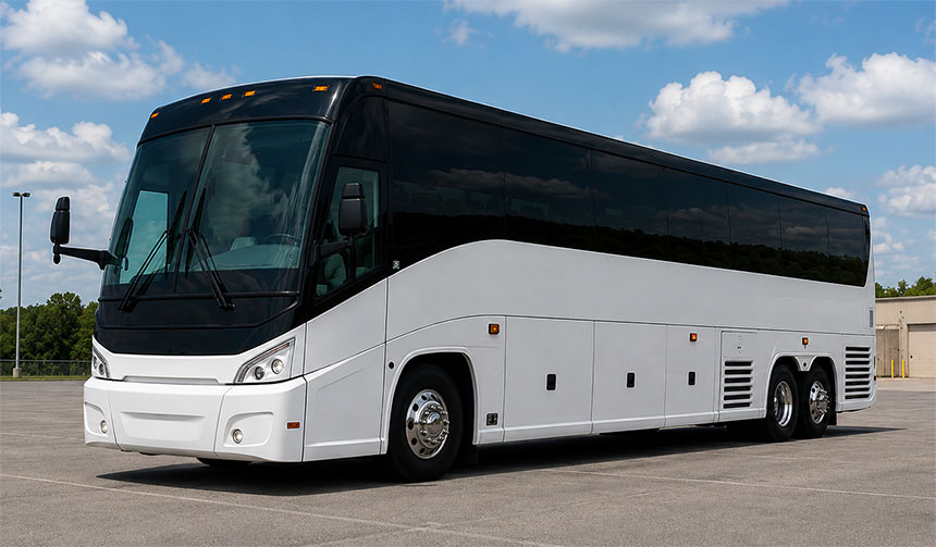 56-passenger charter bus in Denver, CO